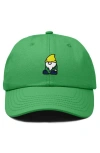 Dalix Gnome Embroidered Dad Hat In Kelly Green