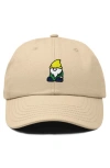 Dalix Gnome Embroidered Dad Hat In Khaki