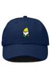 Dalix Gnome Embroidered Dad Hat In Navy Blue