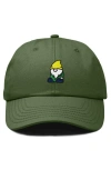 Dalix Gnome Embroidered Dad Hat In Olive