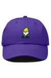 Dalix Gnome Embroidered Dad Hat In Purple