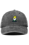 Dalix Gnome Embroidered Dad Hat In Washed Black