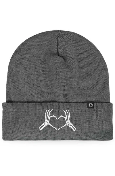 Dalix Heart Of Bones Beanie In Baby Blue