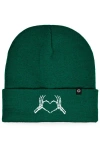 Dalix Heart Of Bones Beanie In Green