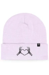 Dalix Heart Of Bones Beanie In Lavender