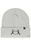 Dalix Heart Of Bones Beanie In Light Gray