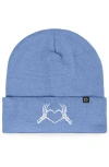 Dalix Heart Of Bones Beanie In Periwinkle