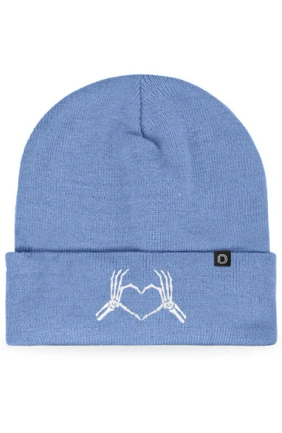 Dalix Heart Of Bones Beanie In Periwinkle