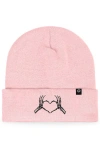 Dalix Heart Of Bones Beanie In Pink