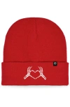 Dalix Heart Of Bones Beanie In Red