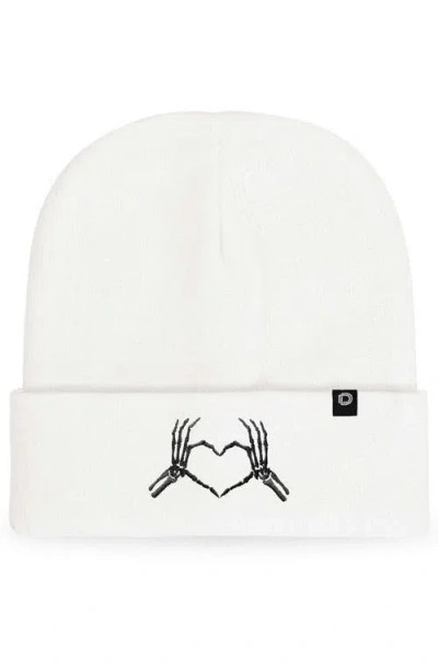 Dalix Heart Of Bones Beanie In White
