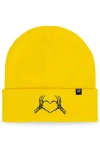 Dalix Heart Of Bones Beanie In Yellow