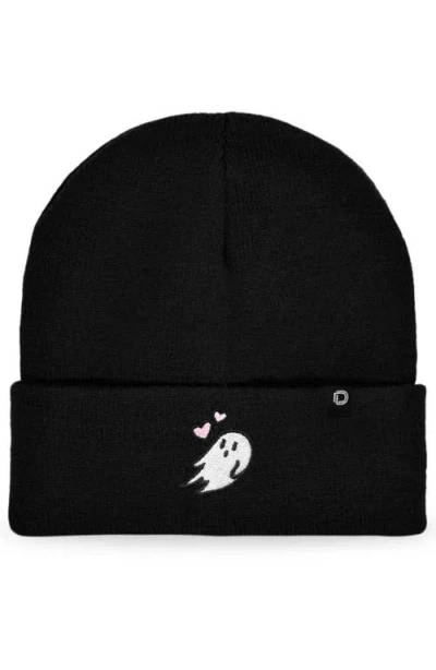 Dalix Heartly Ghost Beanie In Asphalt Gray
