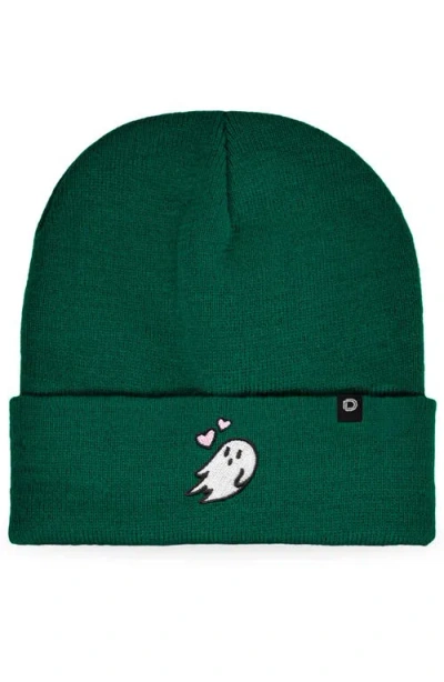 Dalix Heartly Ghost Beanie In Green