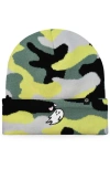 Dalix Heartly Ghost Beanie In Green Camo