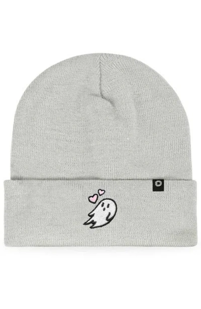 Dalix Heartly Ghost Beanie In Light Gray
