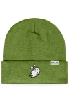 Dalix Heartly Ghost Beanie In Olive