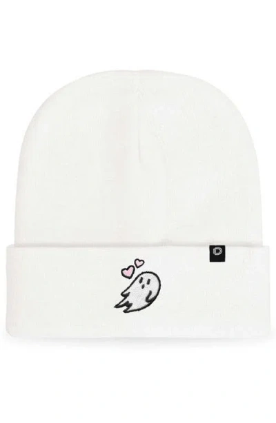 Dalix Heartly Ghost Beanie In White