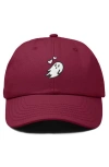 Dalix Heartly Ghost Embroidered Cap In Maroon