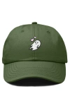 Dalix Heartly Ghost Embroidered Cap In Olive