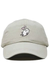 Dalix Heartly Ghost Embroidered Cap In Washed Stone White