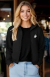 Dalix Heartly Ghost Fleece Zip Hoodie In Black