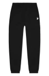 Dalix Heartly Ghost Midweight Relaxed Fleece Track Pants In Black