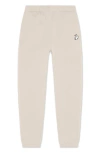 Dalix Heartly Ghost Midweight Relaxed Fleece Track Pants In Brown