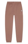 Dalix Heartly Ghost Midweight Relaxed Fleece Track Pants In Pink