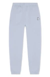 Dalix Heartly Ghost Midweight Relaxed Fleece Track Pants In White