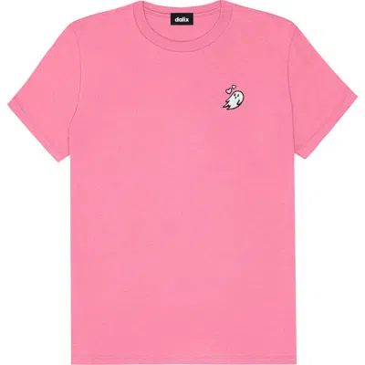 Dalix Heartly Ghost Tee In Charity Pink