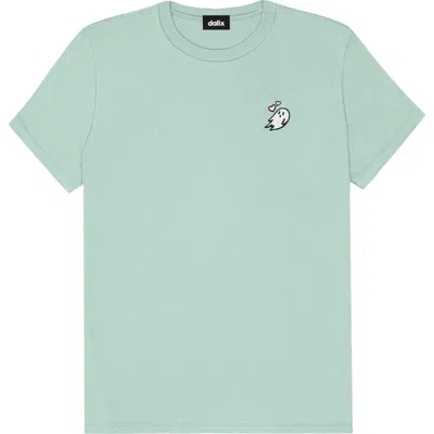 Dalix Heartly Ghost Tee In Dusty Blue