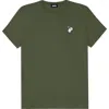 Dalix Heartly Ghost Tee In Military Green
