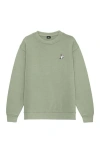 Dalix Heartly Ghost Womens Heavyweight Relaxed Sweatshirt In Green