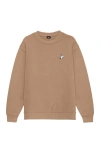 Dalix Heartly Ghost Womens Heavyweight Relaxed Sweatshirt In Brown