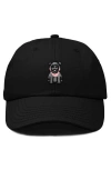 Dalix Hippo Embroidered Adjustable Hat In Black