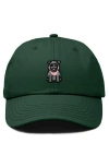 Dalix Hippo Embroidered Adjustable Hat In Dark Green