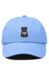 Dalix Hippo Embroidered Adjustable Hat In Light Blue