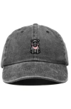 Dalix Hippo Embroidered Adjustable Hat In Washed Black
