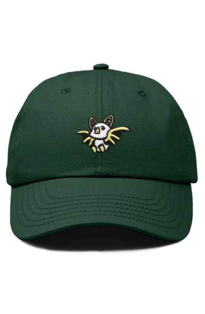 Dalix Honduran Bat Embroidered Dad Hat In Dark Green