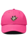 Dalix Honduran Bat Embroidered Dad Hat In Hot Pink