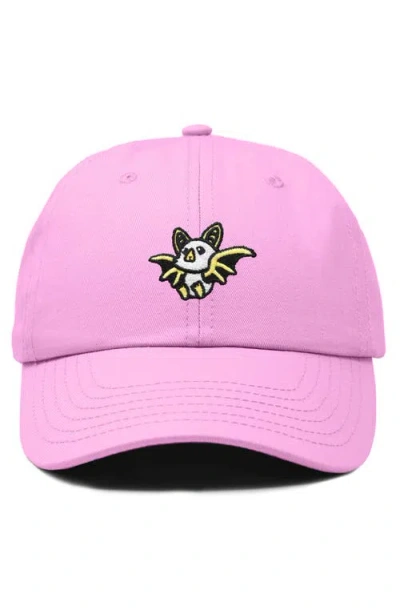 Dalix Honduran Bat Embroidered Dad Hat In Light Pink