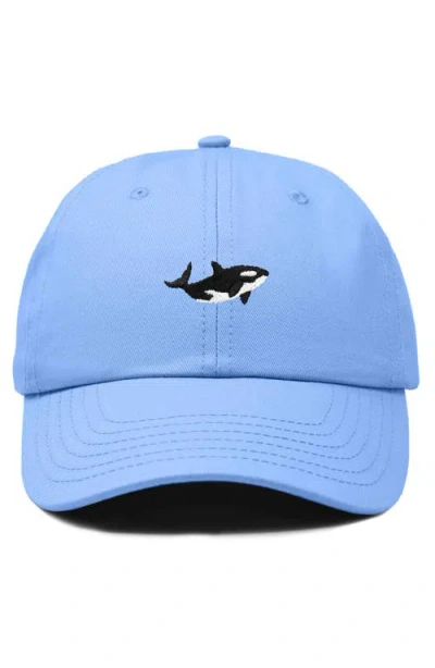 Dalix Killer Whale Embroidered Dad Hat In Blue