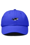 Dalix Killer Whale Embroidered Dad Hat In Blue
