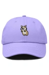 Dalix Leaping Corgi Embroidered Cap In Purple