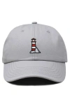 Dalix Lighthouse Embroidered Dad Hat In Gray
