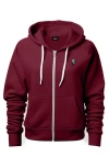 Dalix Lightning Bolt Zip Hoodie In Maroon