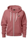 Dalix Lightning Bolt Zip Hoodie In Mauve