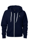 Dalix Lightning Bolt Zip Hoodie In Navy Blue