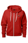Dalix Lightning Bolt Zip Hoodie In Red